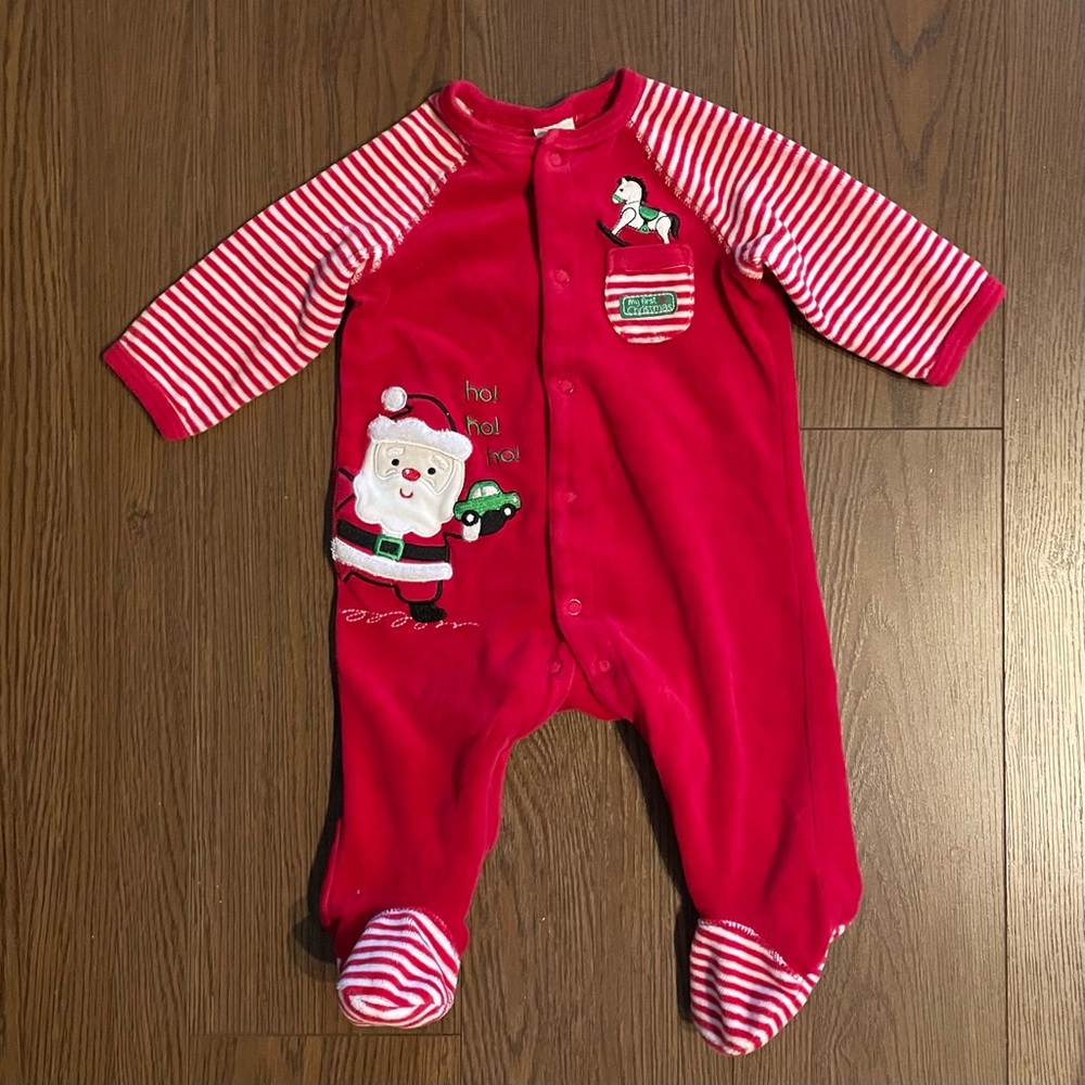 Baby Christmas Santa 🎅 footie onesie
